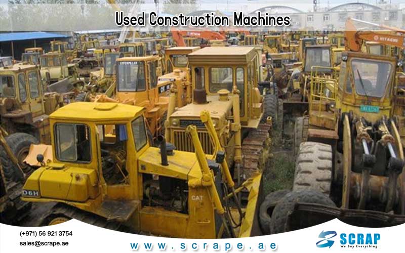 we are used and scrap construction machine buyer in dubai uae, we buy also generators, chillers, transformer, etc...